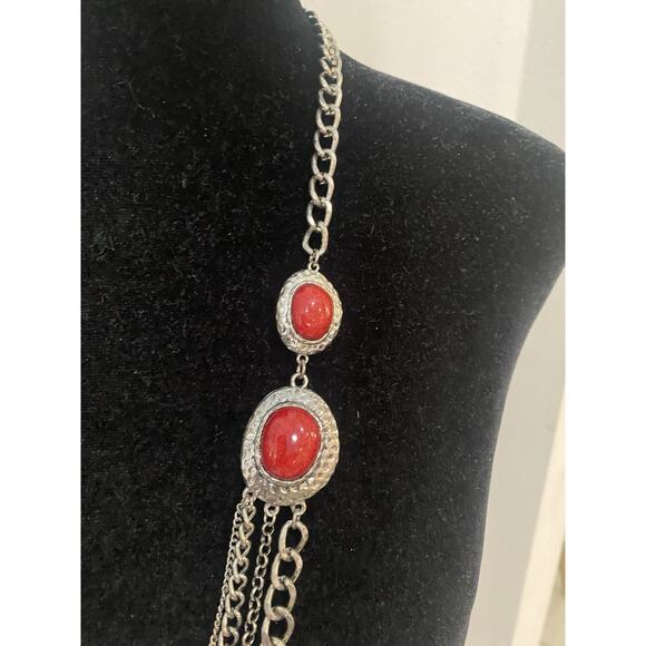 Necklace Silver Tone Heavy - Picture 3 of 7